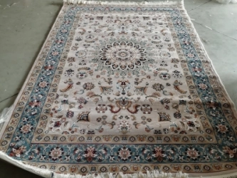 Ковер SHAHREZA D 210 CREAM BLUE прямоугольный