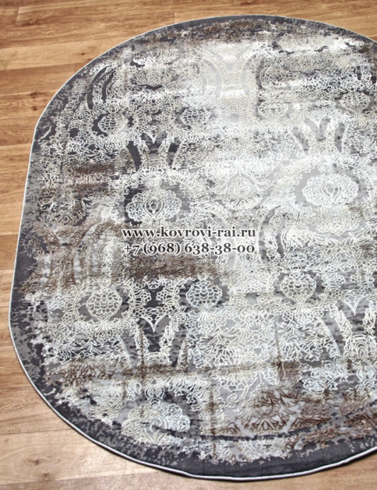 Ковер ARMINA 03801A GREY BROWN овальный