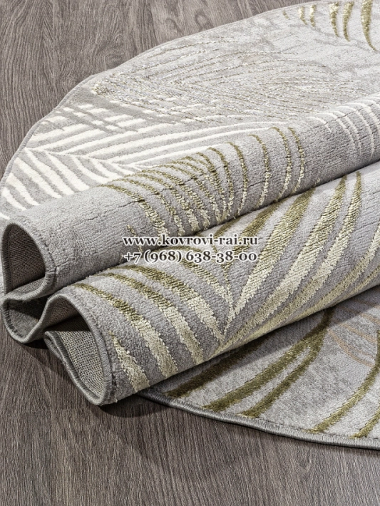 Ковер LIMAN F167 GRAY GREEN овальный