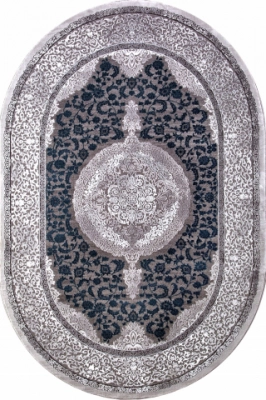 Ковер QUANTUM 03014G GREY GREY овальный